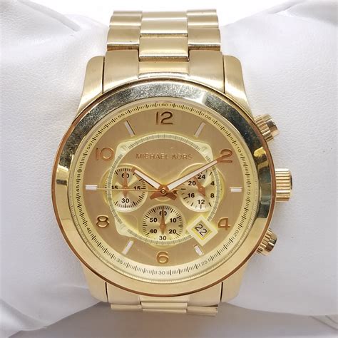 michael kors mk 8077 gewicht|Men's Gold Michael Kors Chronograph .